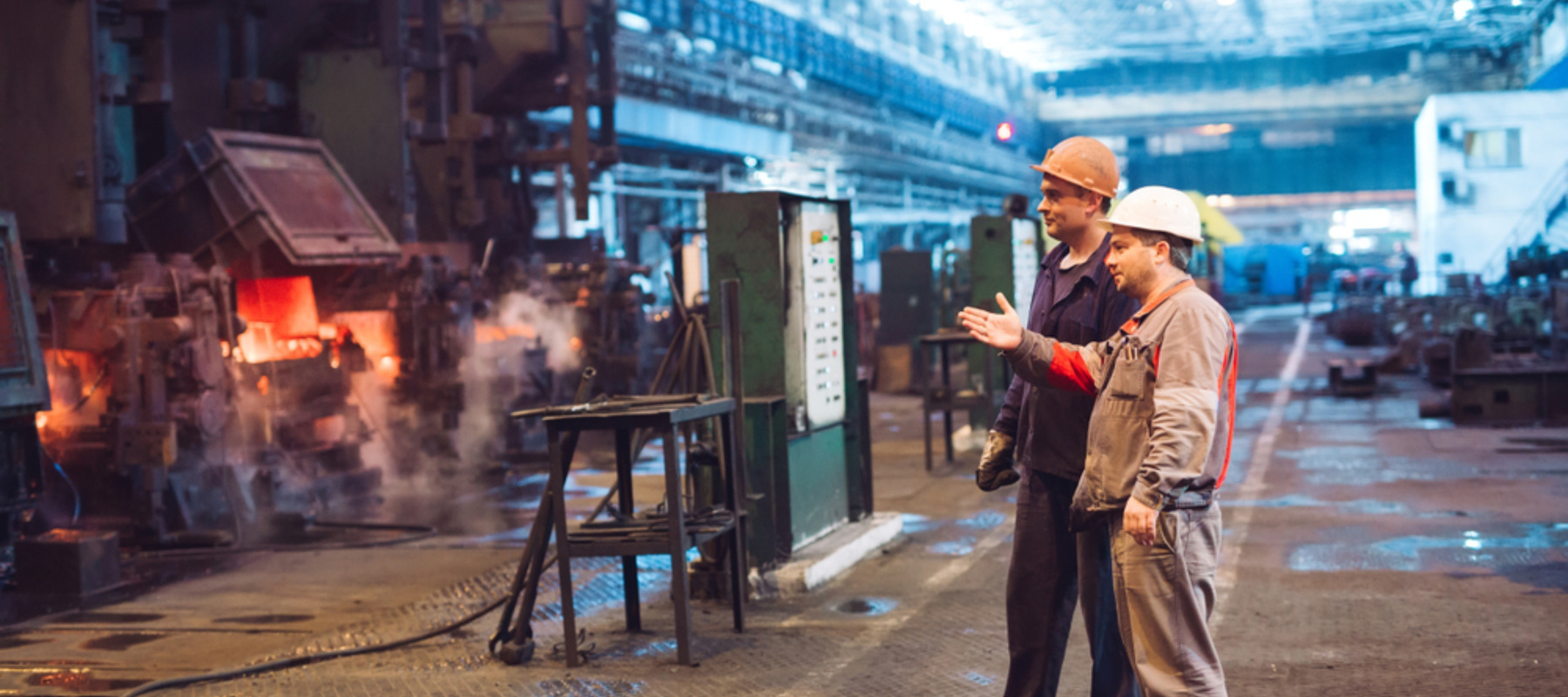 Workers in manufacturing plant