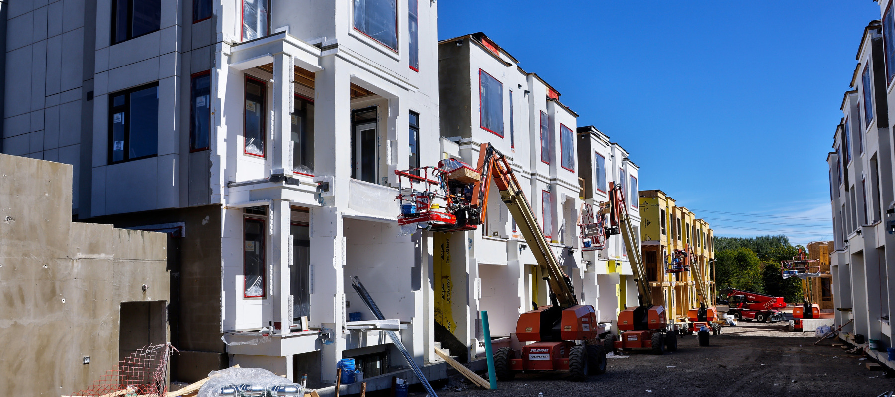 New houses under construction in Toronto, Ontario, Canada, on September 27, 2026.
