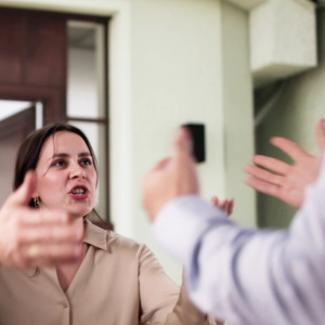 Tenants argue with landlord
