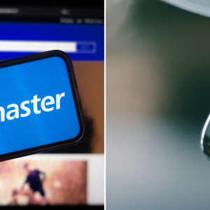 Ticketmaster logo and a drop of water