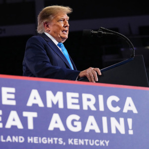President Donald Trump at Kentucky rally + Health-care workers, activists and their supporters protest at Alberta legislature