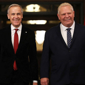 Donald Trump, Mark Carney and Doug Ford