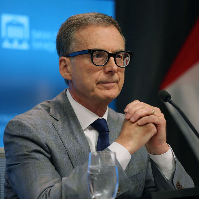Bank of Canada Governor Tiff Macklem at a press conference