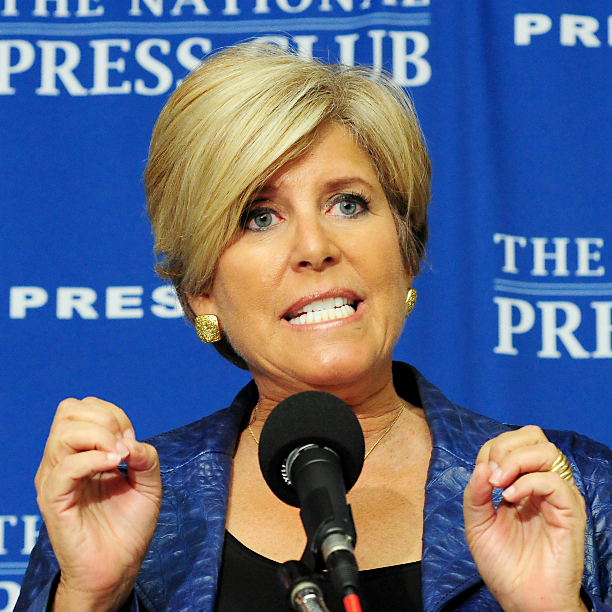 Personal finance guru Suze Orman speaks during at a “Taking power back from banks for consumers, and the fight against poverty” event January 12, 2012